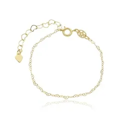 Pulseira Infantil Corrente Mini Corações