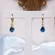 Argolinha Articulada com Pingnete Pedra Cristal Banhado a Ouro 18 k