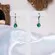 Argolinha Articulada com Pingnete Pedra Cristal Banhado a Ouro 18 k