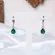 Argolinha Articulada com Pingnete Pedra Cristal Banhado a Ouro 18 k