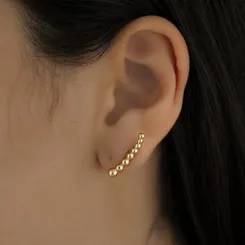 Brinco Earcuff Oito Esferas