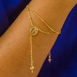 Pulseira Terço Duplo Nossa Senhora das Graças