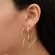 Brinco Argola Coração Liso Tamanho G Banhado a Ouro 18k