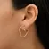 Brinco Argola Coração Liso Tamanho P Banhado a Ouro 18k