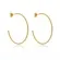 Brinco de Argola Tradicional Tamanho M – Elegância Clássica Banhada a Ouro 18k
