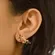 Brinco Earcuff  Colorido Navetes e Zircônias