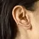 Brinco Earcuff  Cristais Baguete e Estrela