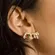 Brinco Earcuff  Colorido Baguete
