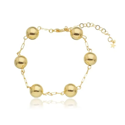 Pulseira Bola Banhada a Ouro 18 k