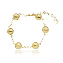 Pulseira Bola Banhada a Ouro 18 k
