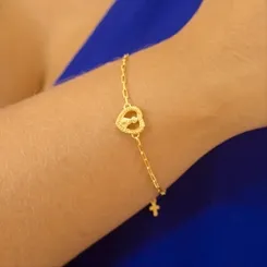 Pulseira Coração e Nossa Senhora