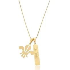 Colar Profissão Letras  Banhado a Ouro 18k