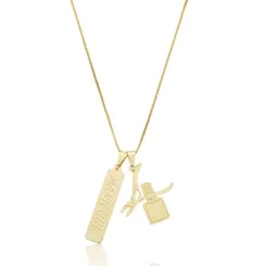 Colar Profissão Manicure Banhado a Ouro 18k
