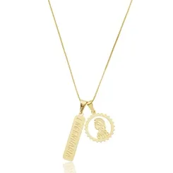 Colar Profissão Engenharia Banhado a Ouro 18k