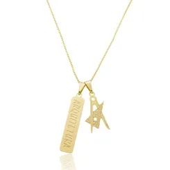 Colar Profissão Arquitetura Banhado a Ouro 18k
