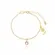 Pulseira Pingente Rosa e Cristal