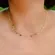 Colar Choker Canutilhos e Cristais Coloridos