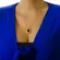 Colar Gota com Pedra Banhado a Ouro 18 k