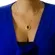 Colar Gota com Pedra Banhado a Ouro 18 k