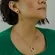 Colar Gota com Pedra Banhado a Ouro 18 k