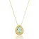 Colar Gota com Pedra Banhado a Ouro 18 k