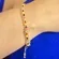 Pulseira Infantil Corrente Delidaca e Cristal Colorido