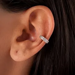 Brinco Piercing Pressão Zircônia