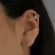 Brinco Piercing Pressão Coração Zircônia