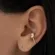 Brinco Piercing Cristal Retangular