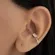 Brinco Piercing Cristal Retangular