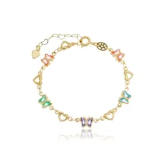 Pulseira Borboleta e Coração