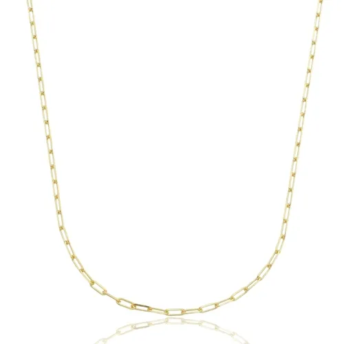 Corrente Masculina Retangular 2 mm Banhado a Ouro 18 k