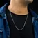 Corrente Masculina Retangular 2 mm Banhado a Ouro 18 k