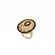 Anel Oval Detalhes Vazados Banhado a Ouro 18 k