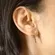 Brinco de Cruz Lisa Banhado a Ouro 18 k