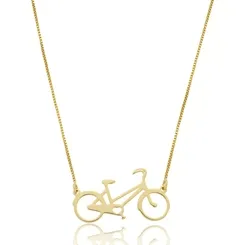 Colar Pingente Bicicleta Vazada