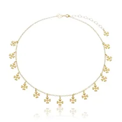 Colar Choker Florzinha 4 Pétalas