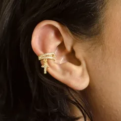 Brinco Piercing Pingente Cruz