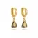 Brinco Argolinha Articulada Pingente Nossa Senhora Banhado a Ouro 18 k