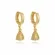 Brinco Argolinha Articulada Pingente Nossa Senhora Banhado a Ouro 18 k