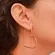 Brinco Argola Coração Liso Tamanho GG Banhado a Ouro 18k