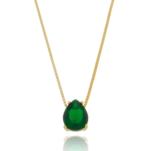 Colar Gota Pedra Fusion