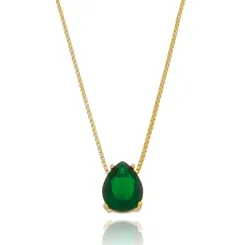 Colar Gota Pedra Fusion