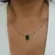Colar Corrente de Bolinha Gota  Pedra Fusion