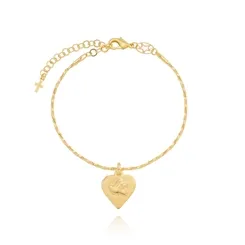 Pulseira Corrente Retorcida Coração Divino