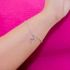 Pulseira Corrente Retorcida Coração Love