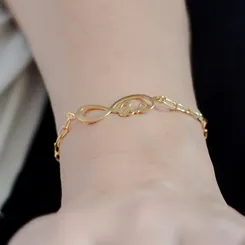 Pulseira Infinito Love Banhado a Ouro 18 k