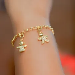 Pulseira Corrente Elo Português Fecho Coração
