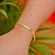 Pulseira Corrente Fita Laminada Banhada a Ouro 18k