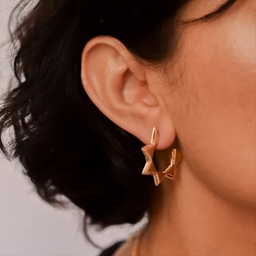 Argola Spike Estrela Tubo